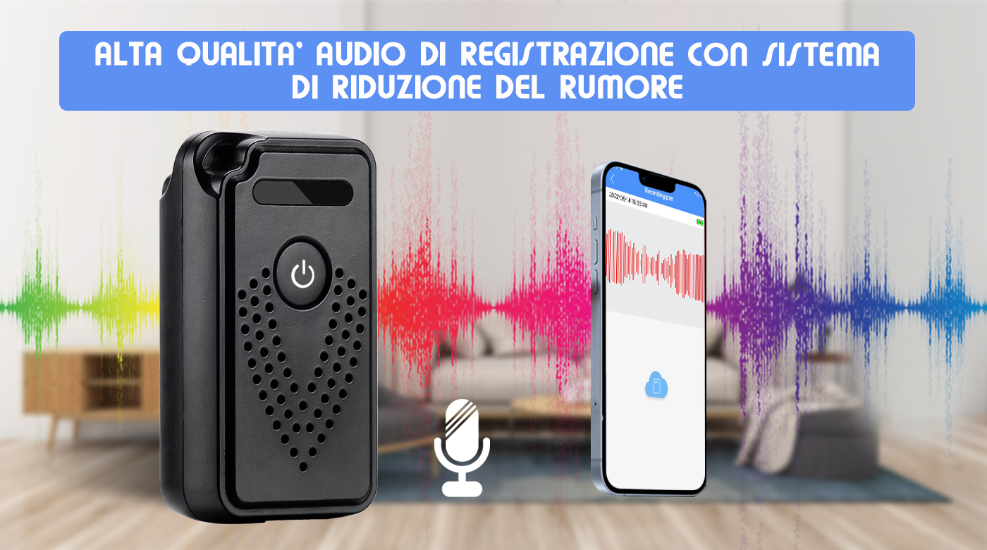 Professional Digital Voice Recorder with Wi-Fi Remote Control and Remote File Transfer to Smartphone (King Spy Guard F1)