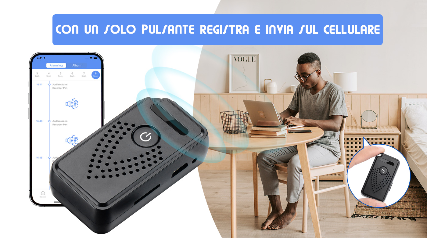 Professional Digital Voice Recorder with Wi-Fi Remote Control and Remote File Transfer to Smartphone (King Spy Guard F1)