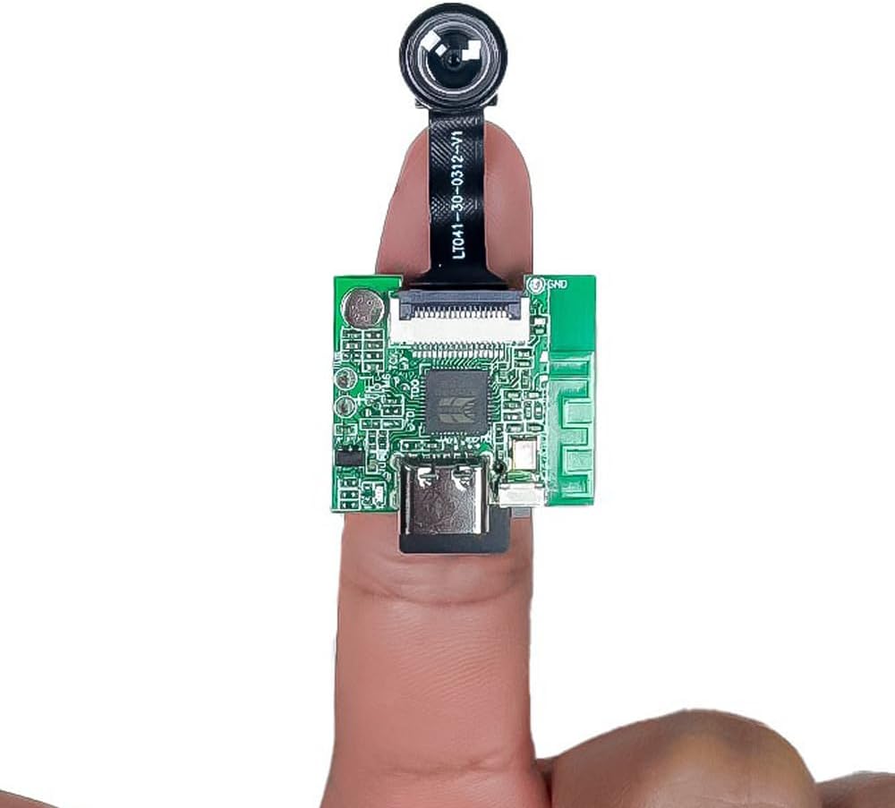 Telecamera wifi mini modulo 5 volt 26x23mm gestione tramite APP registrazione video 480p su micro SD