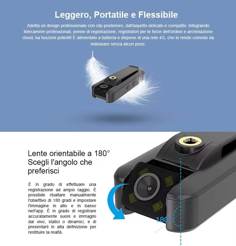 Mini Spy Camera with 4G SIM Indoor Wireless 1080P FHD spy camera, including already active SIM, 160° View, Night Vision, Motion Alarm, APP Viewing, Italian Manual (CB77-C)