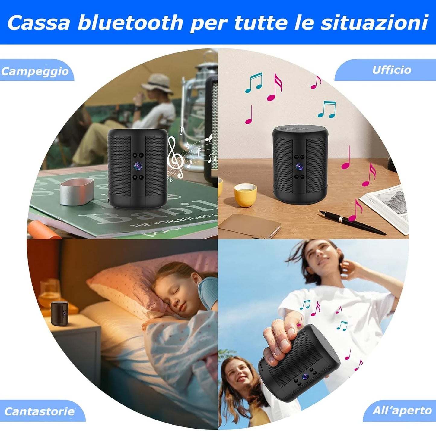 4K HD Spy Burglar Alarm Camera - Bluetooth WiFi Speaker with Motion Detection, Night Vision, Microphone, View from IOS/Android Mobile Phone APP IWFCam Home and Office Monitoring (Z25)