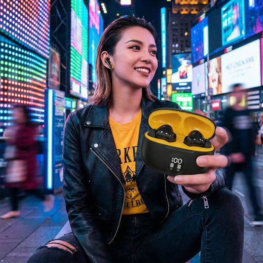 Auricolari Wireless con Display LED sulla Custodia, Audio Hi-Fi LHDC, Impermeabili IPX5, Bassa Latenza (31ms) - Cuffie Bluetooth per Sport, Chiamate Chiare