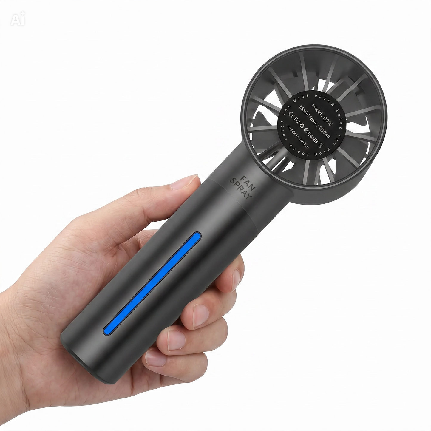 (G106)Mini Ventilatore Portatile con Nebulizzatore e Umidificatore – Raffrescatore USB Ricaricabile con 5 Velocità Touch, Design Compatto e Leggero (150g) – Ideale per Ufficio, Auto, Casa e Outdoor