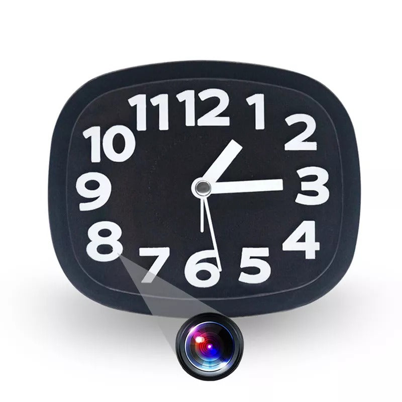1080P WiFi Spy Camera Alarm Clock, Motion Detection, Night Vision, Microphone, View from iOS/Android Phone TUYA APP Home/Office Monitoring (C6)