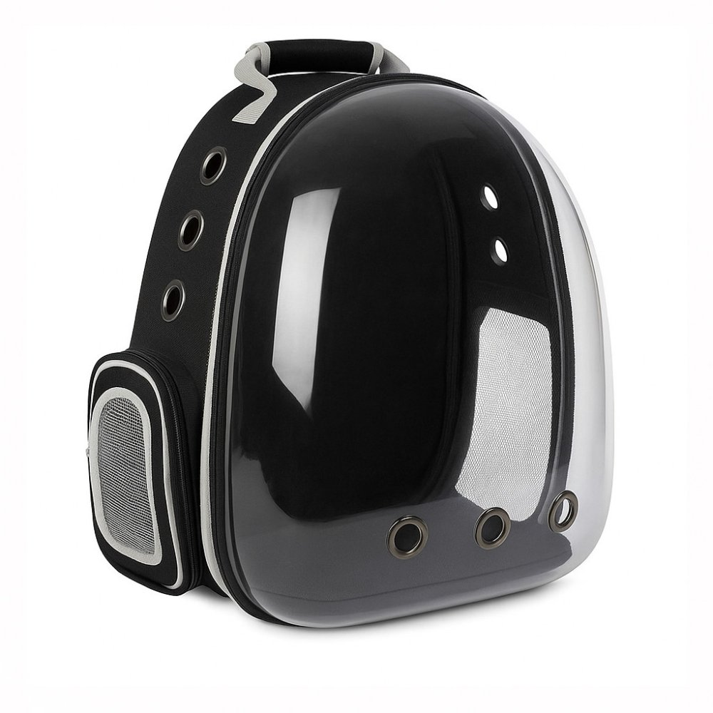 Zaino Trasportino per Gatti a Capsula – Porta Animali con Pannello Frontale in Plexiglass, Schienale Traspirante, Spallacci Regolabili – Ideale per Gatti e Cani Piccoli fino a 6 kg