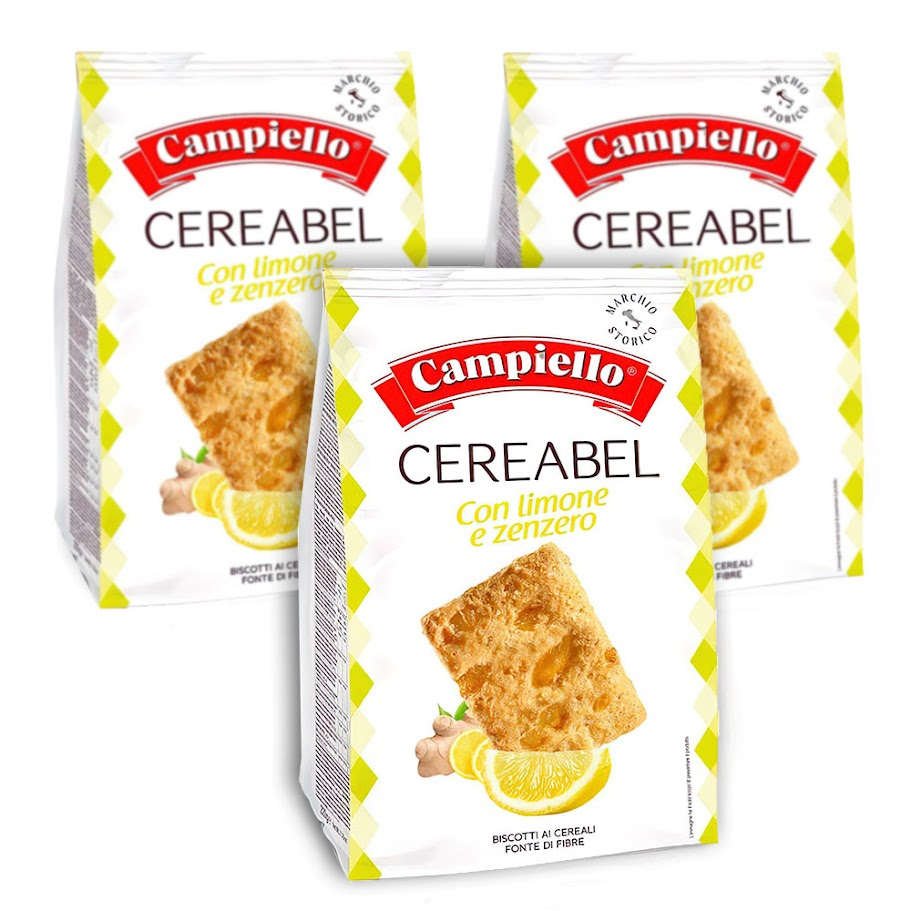 Biscotti ai Cereali con Limone e Zenzero β Croccanti e Speziati con Zenzero Candito 8,5%, Scorze di Limone Candite e Farine Pregiate β Ideali per Colazione, Merenda e Break Energizzante