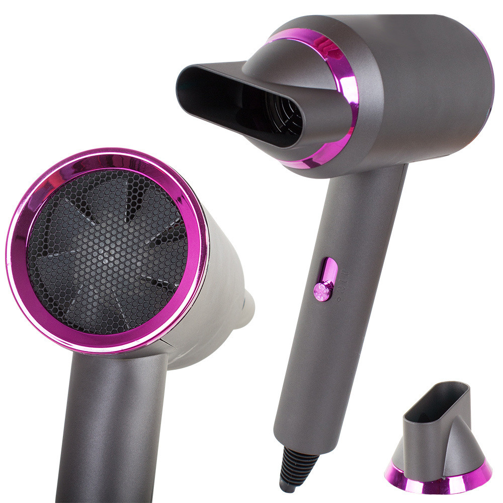 Asciugacapelli LED con Ionizzazione e 3 Temperature – Phon Professionale 800W con Aria Fredda, Retroilluminazione LED, Concentratore Incluso – Asciugatura Rapida e Styling