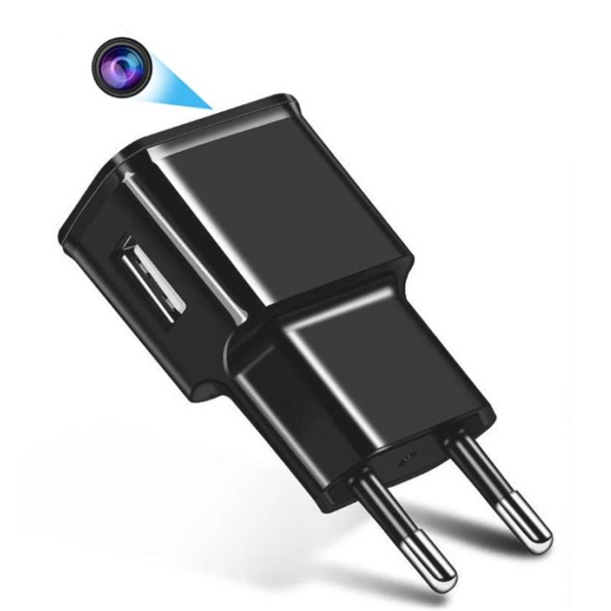 Caricatore USB con Telecamera Wi-Fi 4K/1080P - Telecamera con Visione Notturna, Microfono, Controllo App e Notifiche Movimento - Sorveglianza per Casa e Ufficio