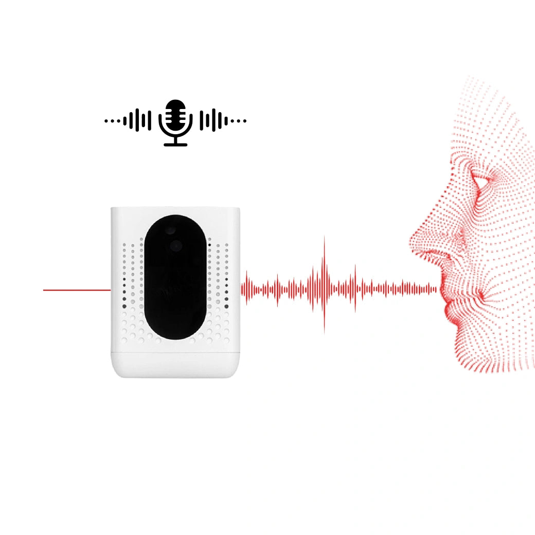 Long-Lasting WiFi Spy Audio Recorder, White Color, Compact and Portable, Modern Design, Home Office Burglar Alarm (Wifi F07)