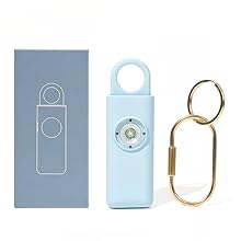 Portachiavi Allarme Antipanico, Dispositivo Antiaggressione SOS Chiamata Automatica, Invio Istantaneo Posizione GPS, Sirena 130dB, Difesa Personale e Autodifesa per Donne, Bambini e Anziani (Azzurro)