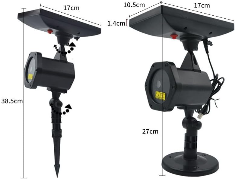 Proiettore di stelle Solare con Luci Rosse e Verdi Lampeggianti – Pannello Solare Ricarica Automatica, Impermeabile IP65, Batteria 2200mAh – Ideale per Giardino, Feste e Decorazioni Natalizie