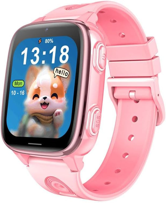 Orologio per Bambini con Pulsante SOS, Videochiamata HD, Modalità Scuola, Posizionamento LBS+WIFI, Schermo da 1,83 pollici, Smartwatch 4G (Copia)