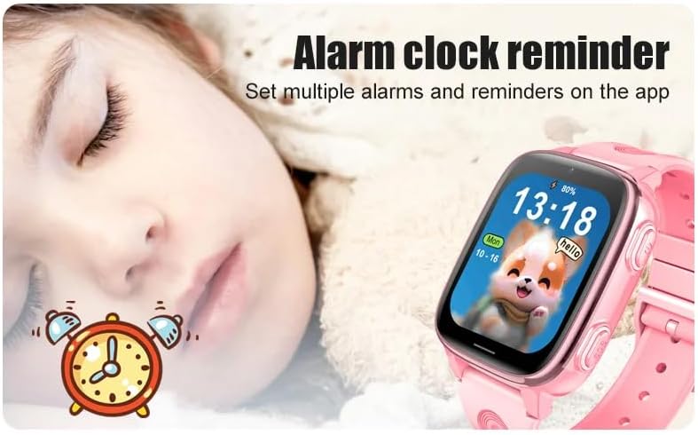 Orologio per Bambini con Pulsante SOS, Videochiamata HD, Modalità Scuola, Posizionamento LBS+WIFI, Schermo da 1,83 pollici, Smartwatch 4G (Copia)