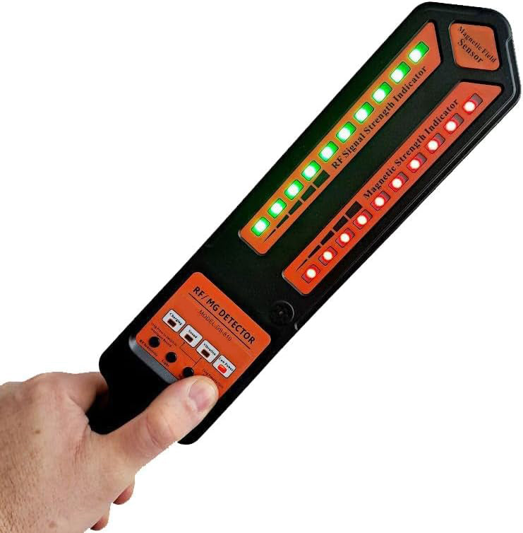 (DS-810) Rilevatore Professionale di Microspie e GPS per Auto – Scanner EMF + Wi-Fi + GSM – Doppia Tecnologia Wireless ed Elettromagnetica – Individua Telecamere Nascoste e Dispositivi occultati