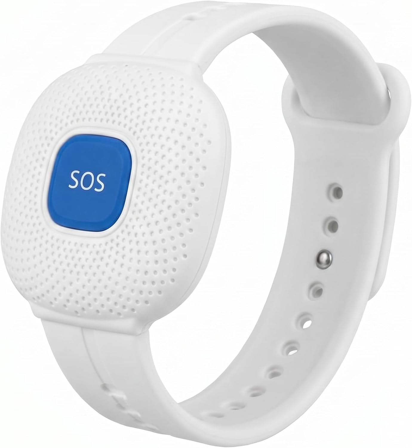 (WL96WT) LifeAlert Connect Pulsante SOS Anziani WiFi - Bracciale Emergenza Personale Compatibile Tuya Smart Life - Ciondolo Salvavita Notifica App Smartphone - Impermeabile IP65 - Batteria 400mAh (Bianco)