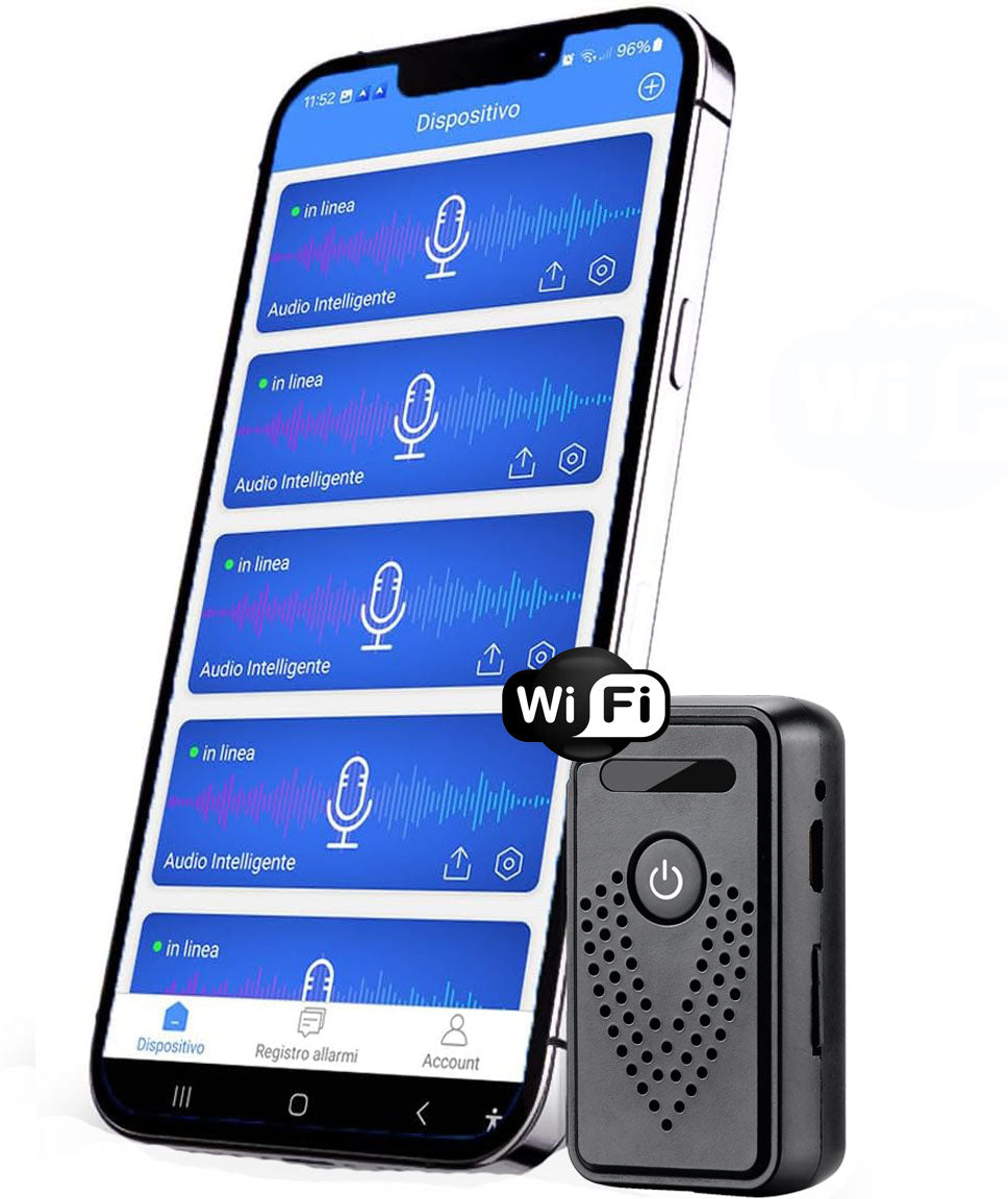 Professional Digital Voice Recorder with Wi-Fi Remote Control and Remote File Transfer to Smartphone (King Spy Guard F1)