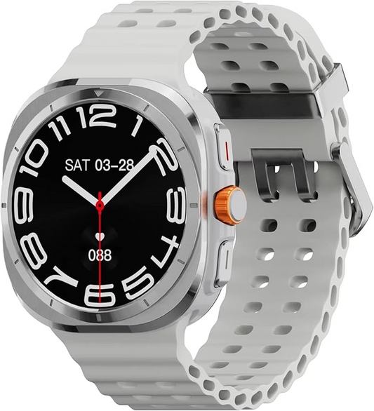 Smartwatch con Chiamata Bluetooth – Orologio Intelligente Full Touch Fitness Tracker con Display IPS 1.43 Pollici, Batteria 10 Giorni, Monitoraggio Frequenza Cardiaca e Sonno BIANCO