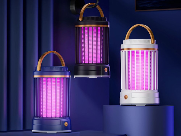 Scaccia Zanzare e Insetti Portatile UV LED – Lampada Antizanzare Ricaricabile con 2 Modalità, Griglia di Protezione, Autonomia 2 Ore – Sicuro e Facile da Usare per Esterni e Interni