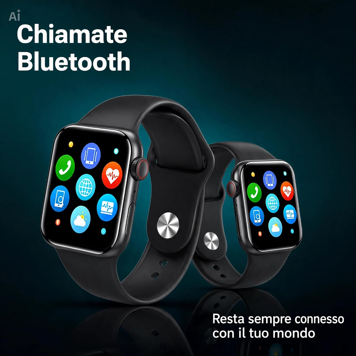 Smartwatch Fitness con APP LAXASFIT – Frequenza Cardiaca, Pressione, Ossigeno e Sonno, 4 Modalità Sportive, Chiamate Bluetooth – Compatibile Android e iOS