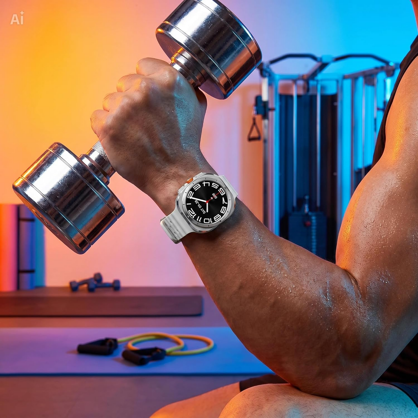 Smartwatch con Chiamata Bluetooth – Orologio Intelligente Full Touch Fitness Tracker con Display IPS 1.43 Pollici, Batteria 10 Giorni, Monitoraggio Frequenza Cardiaca e Sonno BIANCO
