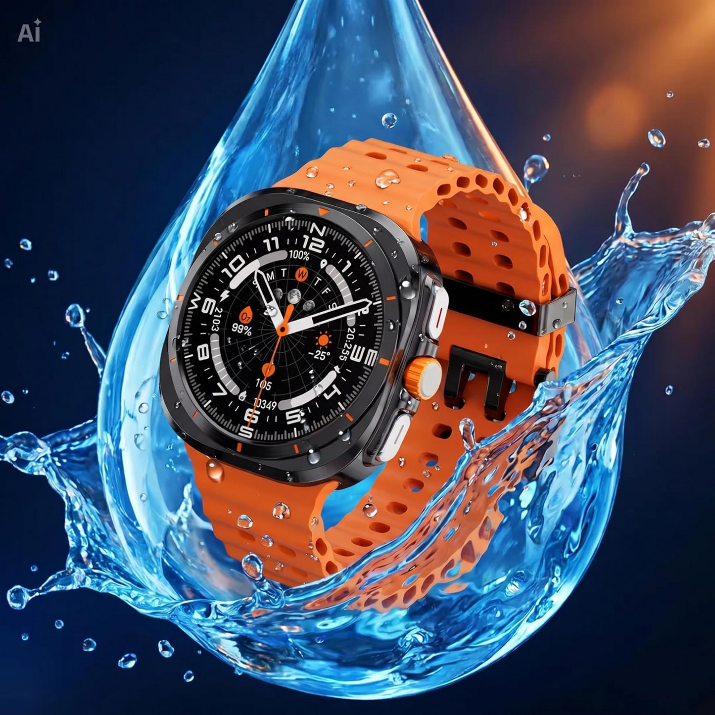 Smartwatch con Chiamata Bluetooth – Orologio Intelligente Full Touch Fitness Tracker con Display IPS 1.43 Pollici, Batteria 10 Giorni, Monitoraggio Frequenza Cardiaca e Sonno ARANCIO