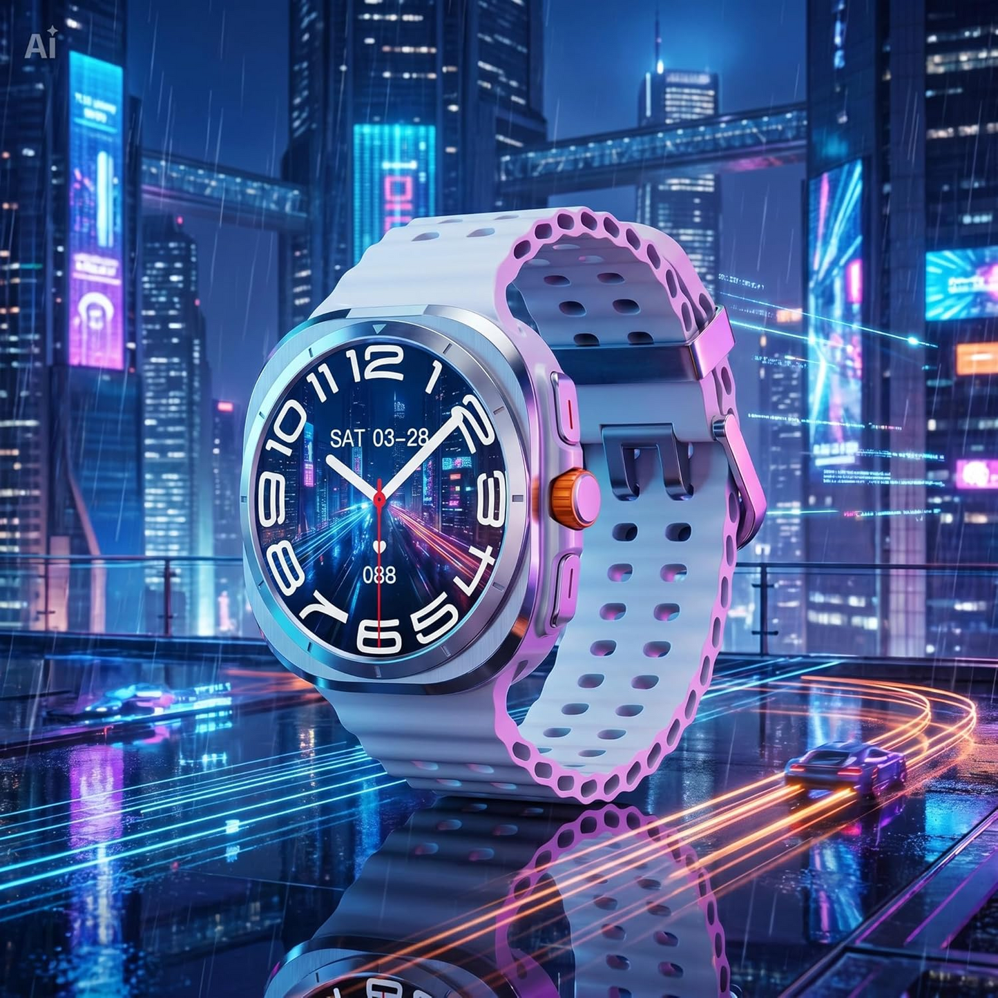 Smartwatch con Chiamata Bluetooth – Orologio Intelligente Full Touch Fitness Tracker con Display IPS 1.43 Pollici, Batteria 10 Giorni, Monitoraggio Frequenza Cardiaca e Sonno BIANCO
