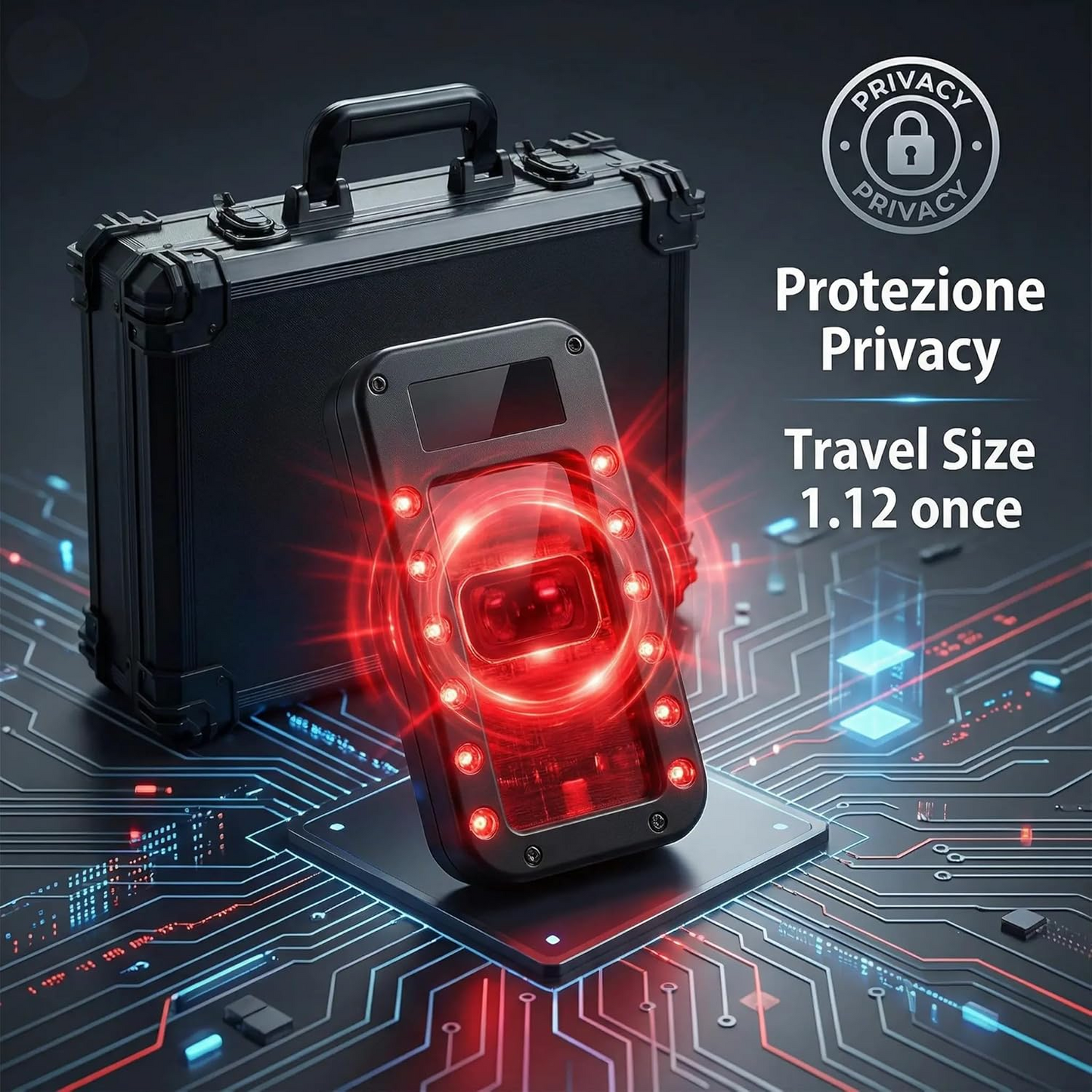 GUARDIAN Kit Professionale Antispia con Valigia 4 Rilevatori per Microspie Radio, GSM, GPS, Telecamere, Wifi + 3 Dispositivi per Allenamento + Videoguida Frequenze 5MHz-8GHz, EMF, Per Bonifiche Ambientali