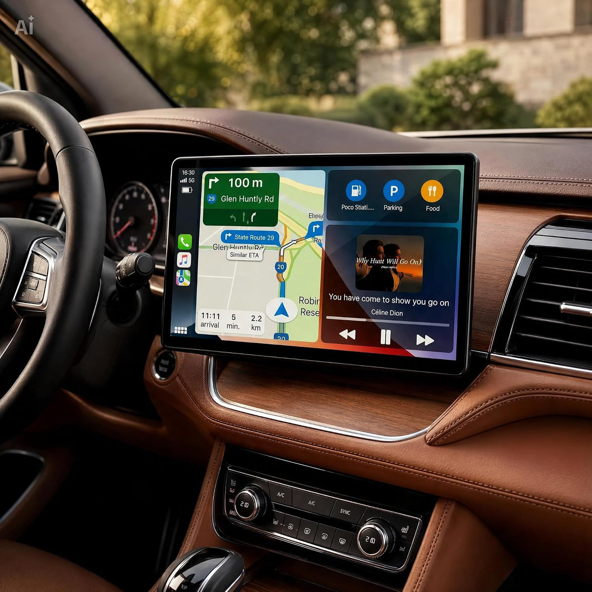 CarPlay e Android Auto Wireless Display Touchscreen per Auto – Schermo HD Bluetooth, Chiamate Vivavoce, GPS, telecamera posteriore, Per Auto, SUV, Furgoni e Camion