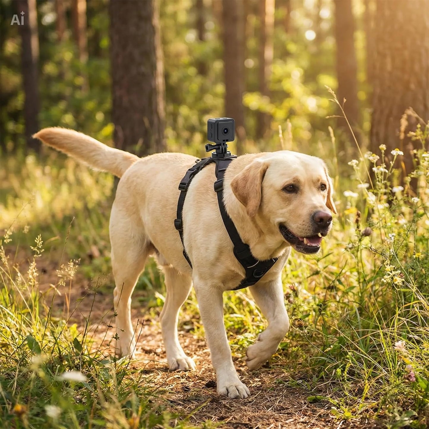 Telecamera per Cani e Gatti WiFi con Visione in Tempo Reale – Videocamera Portatile Full HD 1080P con Grandangolo 120°, Batteria 700mAh, Supporto Micro SD, Connessione Hotspot AP – Monitora il Tuo Pet