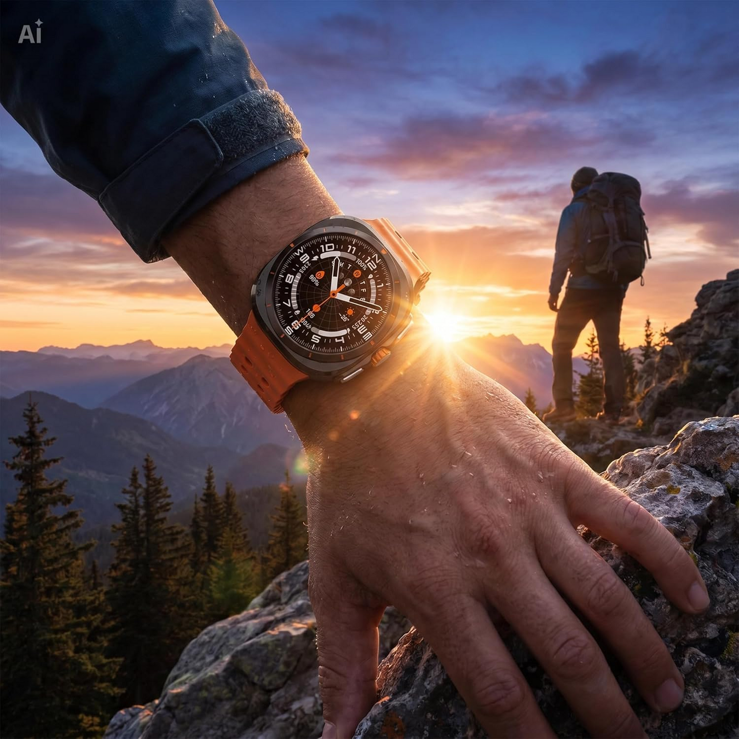 Smartwatch con Chiamata Bluetooth – Orologio Intelligente Full Touch Fitness Tracker con Display IPS 1.43 Pollici, Batteria 10 Giorni, Monitoraggio Frequenza Cardiaca e Sonno ARANCIO