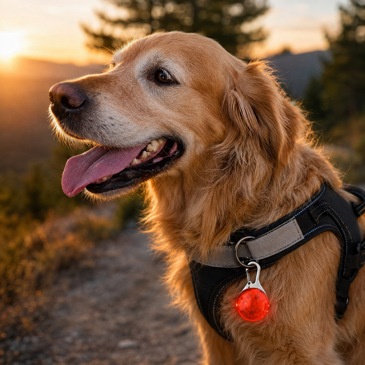 Ciondolo Lampeggiante per Cani e Gatti – Lampada LED per Collare con 3 Modalità (Fissa, Lampeggiante Lenta e Veloce), Visibilità 200m Per Passeggiate Notturne e Sicurezza