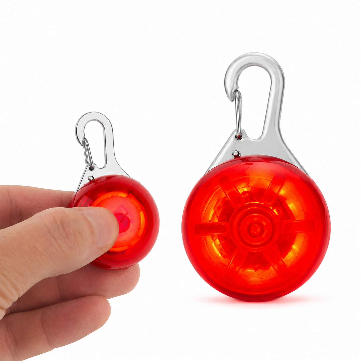 Ciondolo Lampeggiante per Cani e Gatti – Lampada LED per Collare con 3 Modalità (Fissa, Lampeggiante Lenta e Veloce), Visibilità 200m Per Passeggiate Notturne e Sicurezza