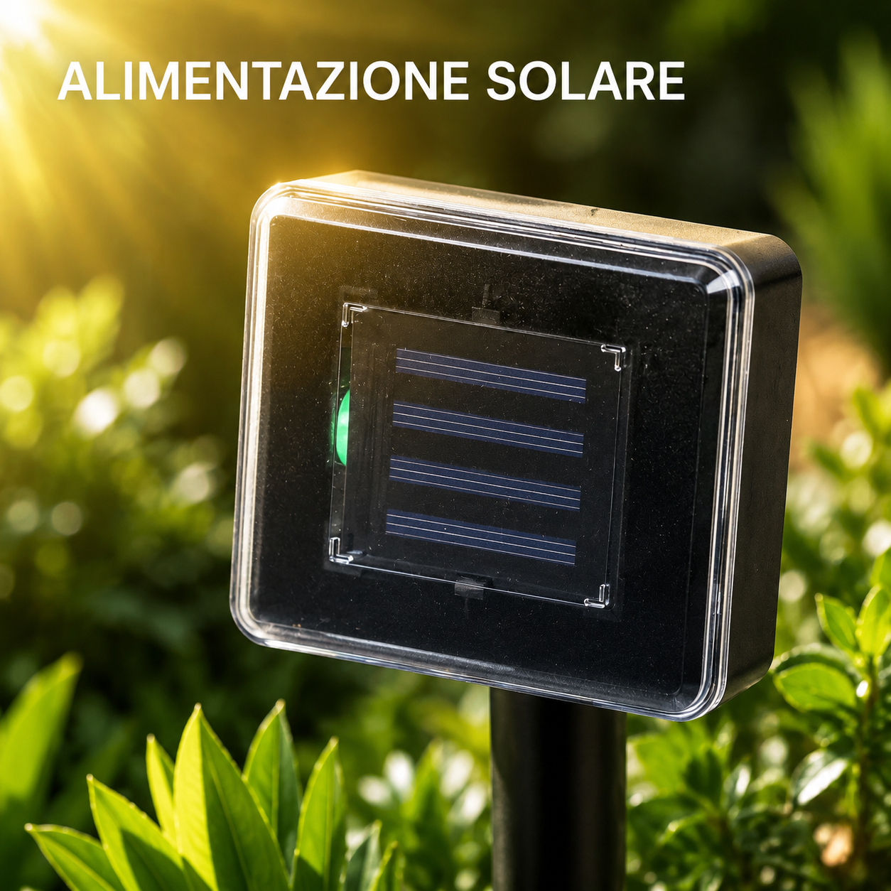 Dissuasore Solare per Talpe e Roditori 37cm – Dispositivo a Ultrasuoni con Raggio 1000 m², Ricarica Solare, Vibrazioni nel Terreno – per Giardino, Orto e Prato – Ecologico