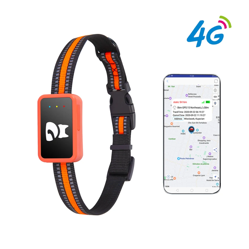 (G68p) Localizzatore GPS per Cani e Gatti Impermeabile con App Gratuita – Tracciamento in Tempo Reale, Allarme Perimetrale, Cronologia Spostamenti Funziona con Scheda Nano SIM 4G