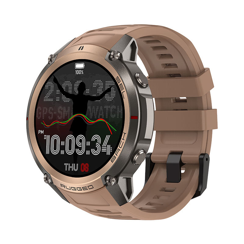 (MD59) Smartwatch GPS con Mappe Offline, Bussola, Altimetro, Meteo – Orologio con Display AMOLED 1.43", Impermeabile 50M, Monitoraggio Cuore/Ossigeno/Pressione, Cinturino in Gel di Silice