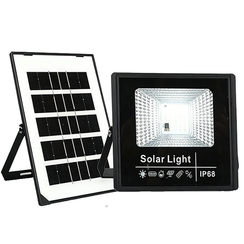 (FARILED_XZ) Mini Faro LED 10W con Pannello Solare da Esterno 1200 Lumen, Impermeabile IP67 - Lampada Solare con Telecomando per Giardino e Terrazzo - Kit Proiettori con Staffe e Viti per Montaggio a Parete