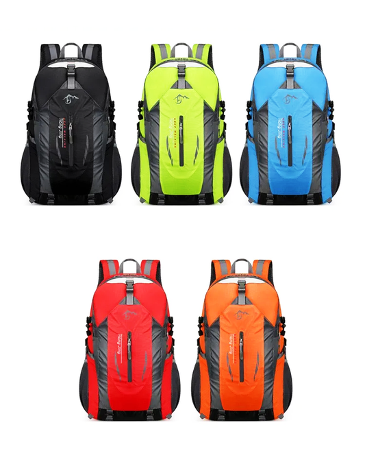 Zaino Impermeabile in Nylon Unisex per Outdoor e Viaggio, con Scomparto Interno, Cinghie Imbottite, Manico Morbido, Chiusura a Cerniera – Leggero e Resistente per Escursioni e Uso Quotidiano