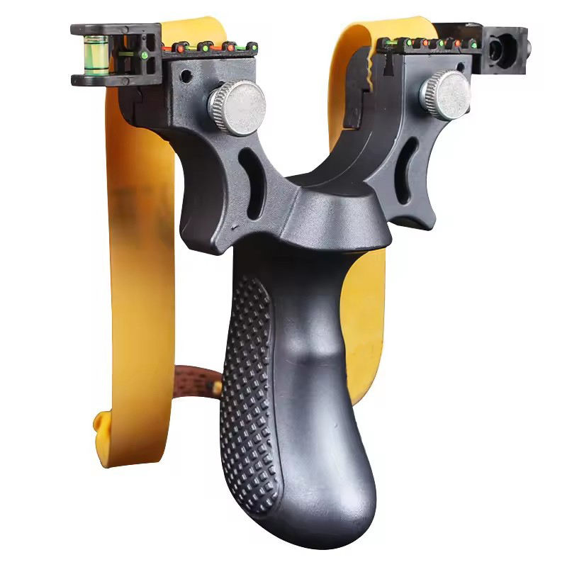 Fionda Laser Professionale con Mirino – Precisione e Potenza per Caccia e Tiro Sportivo, Impugnatura Antiscivolo, Materiale Policarbonato, Leggera 123g – Spara Pietre, Palline e Paintball – Kit Completo con Staffa e Boloboc