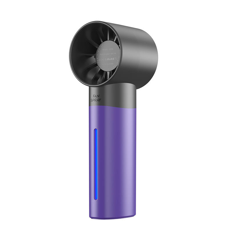 (G106)Mini Ventilatore Portatile con Nebulizzatore e Umidificatore – Raffrescatore USB Ricaricabile con 5 Velocità Touch, Design Compatto e Leggero (150g) – Ideale per Ufficio, Auto, Casa e Outdoor