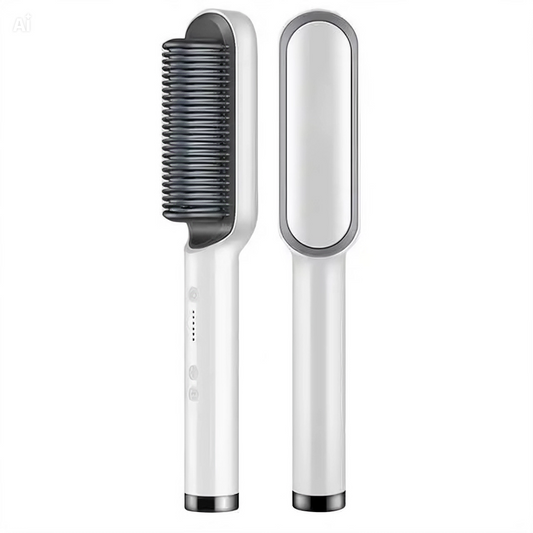 Spazzola Lisciante Elettrica per Capelli – Piastra con 5 Livelli Temperatura, LED Indicatore, Cavo 140cm, 35W, Per Lisciare e Pettinare