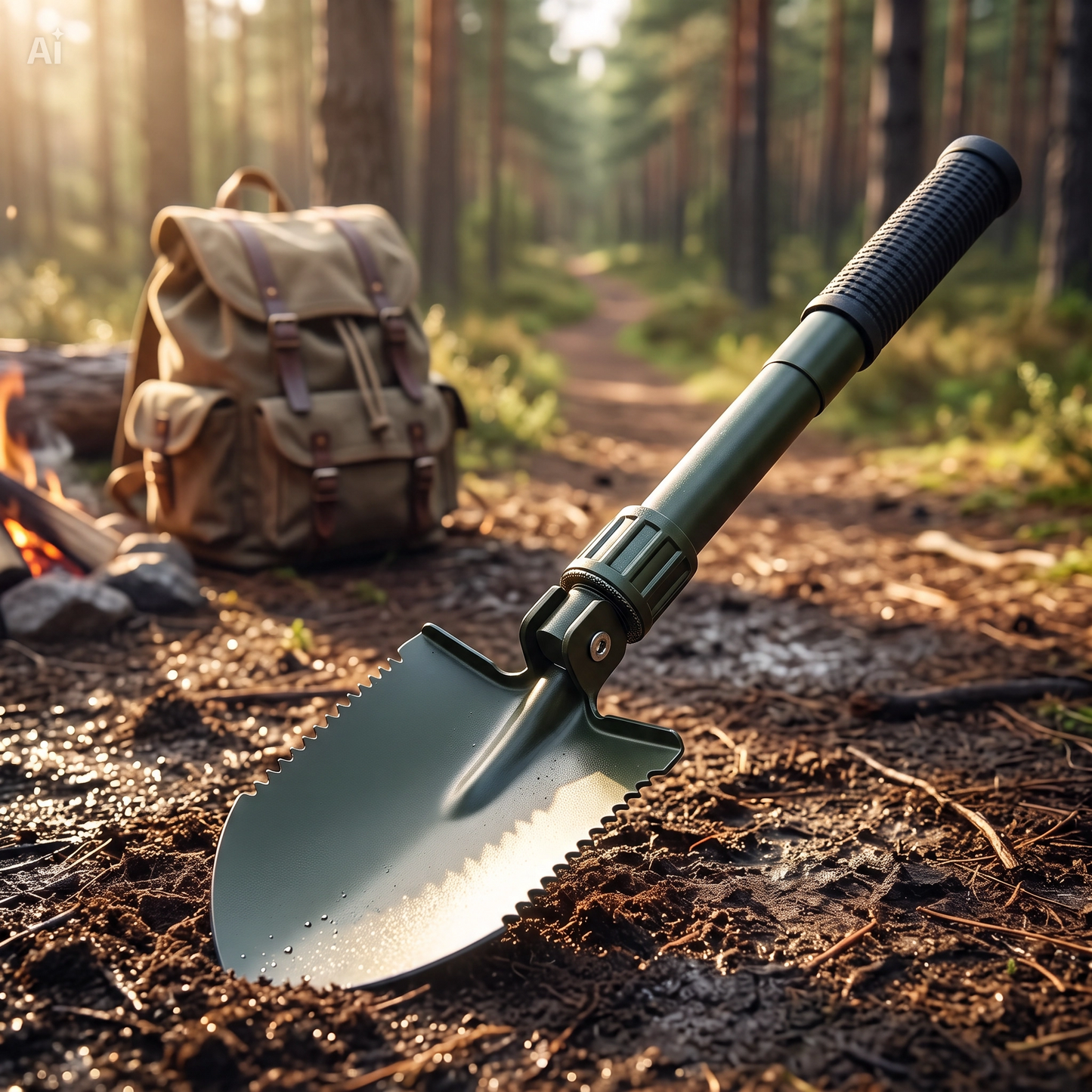 Zaino Survival Completo con 8 Accessori – Kit Sopravvivenza con Pala Pieghevole, Multiutensile Orologio Tattico, Torcia Dinamo, Pannello Solare 20W e Kit Primo Soccorso – Per Campeggio, Avventura