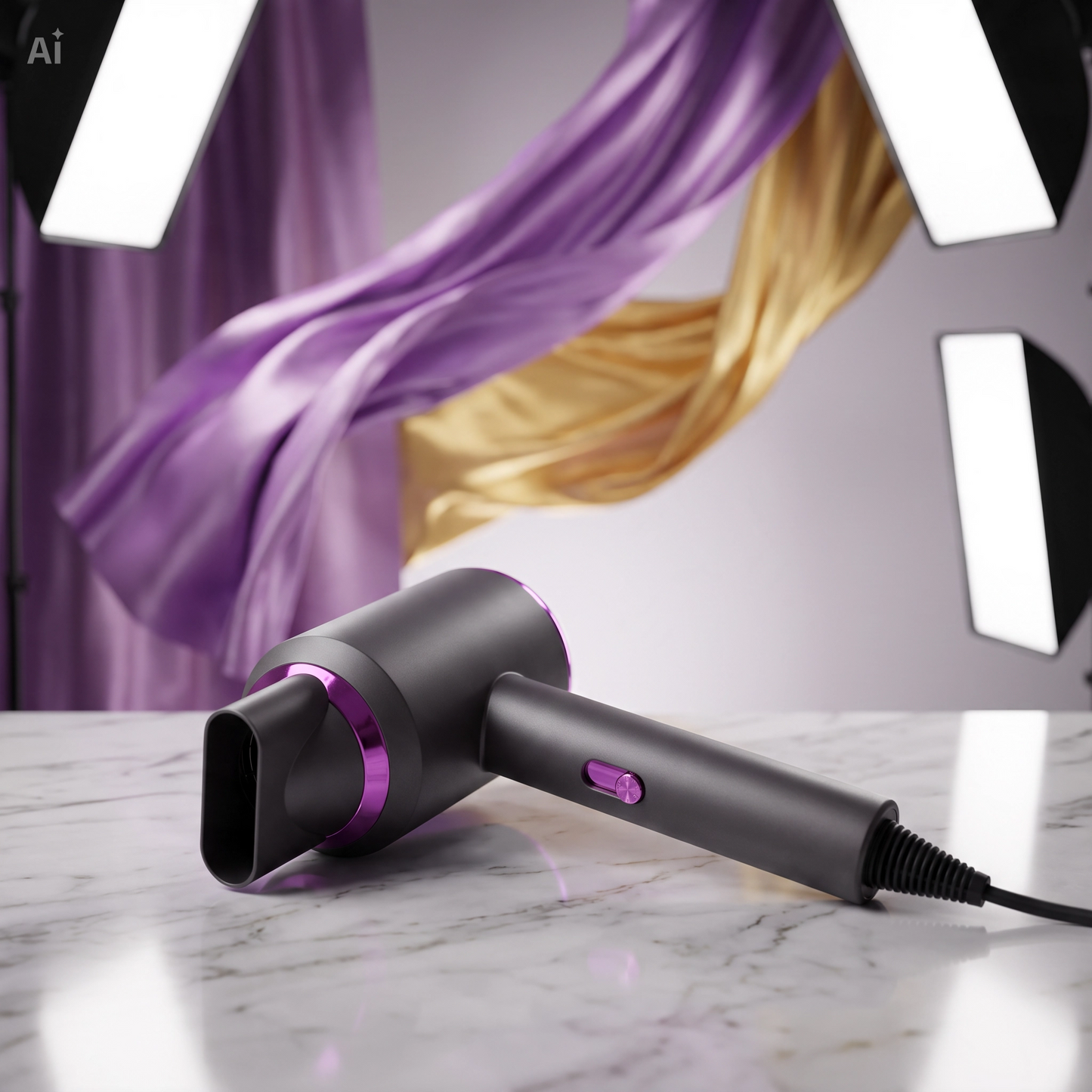Asciugacapelli LED con Ionizzazione e 3 Temperature – Phon Professionale 800W con Aria Fredda, Retroilluminazione LED, Concentratore Incluso – Asciugatura Rapida e Styling
