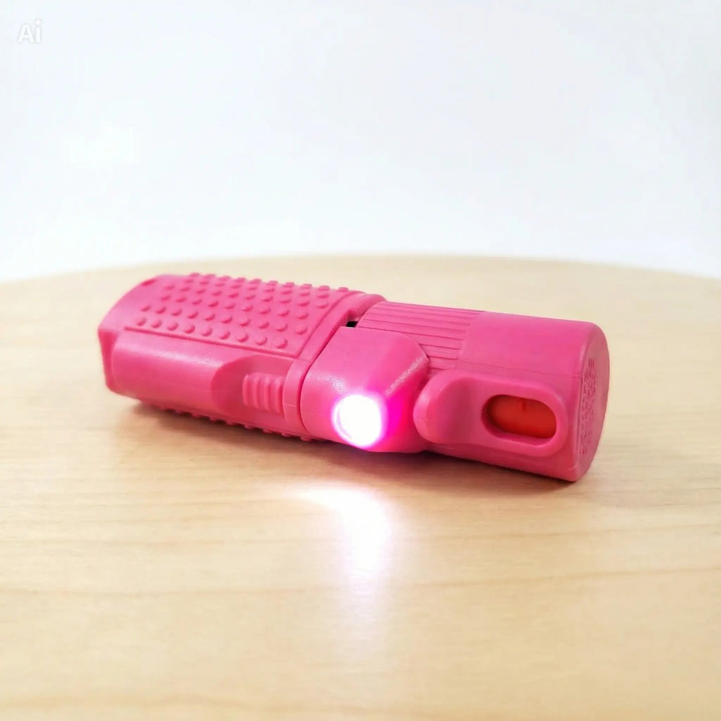 COMPACT AND POWERFUL SPRAY FOR WOMEN Legal Self-Defense 2-in-1 LED + Pink Spray with Heart Pom Pom 15ml 100% legal
