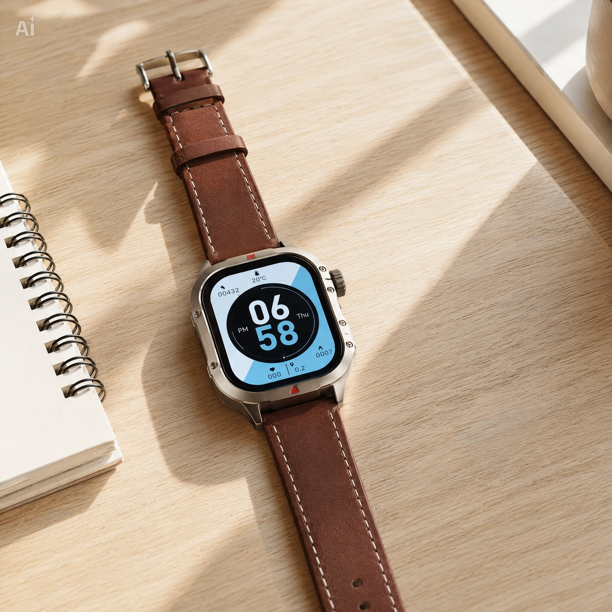 Smartwatch con Display Super AMOLED 2,2" e 3 Cinturini Intercambiabili – Chiamate Bluetooth, Monitoraggio Frequenza Cardiaca, ECG, Pressione e SpO2, Ricarica Magnetica – App ZTfit per iOS e Android