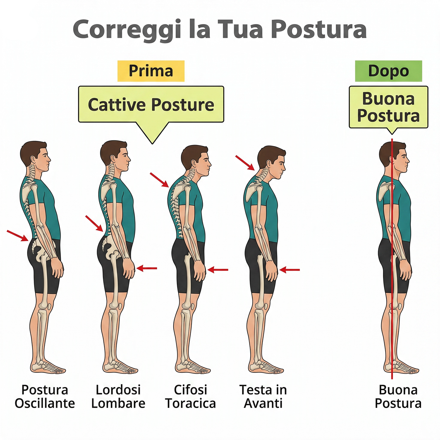 Correttore Postura Unisex per Schiena e Spalle – Fascia Posturale Traspirante Regolabile per Postura Dritta e Raddrizza Spalle – Economico ma Efficace, Discreto Sotto i Vestiti