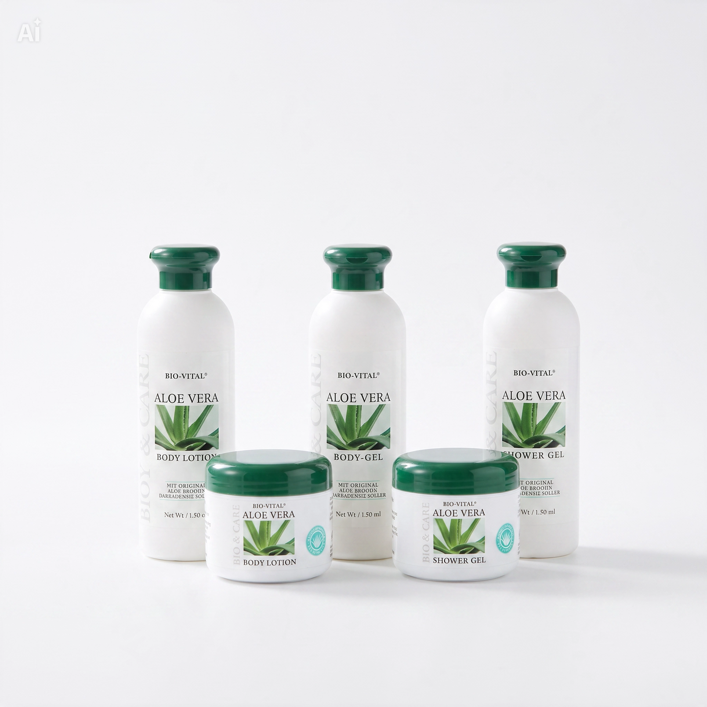 Set Cura della Persona 5 Pezzi con Olio d'Oliva – Edizione Speciale Bio-Vital con Gel Doccia, Shampoo, Lozione Corpo, Crema Giorno e Crema Notte – Cura Completa per Pelle e Capelli