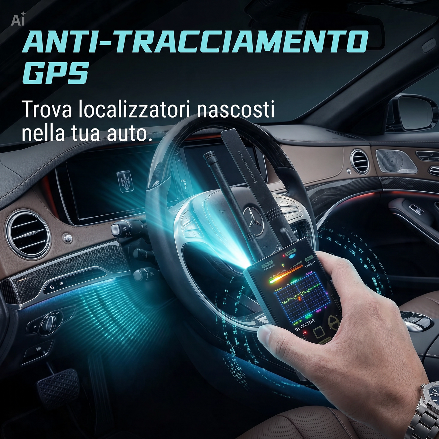 (X11) Rilevatore Professionale RF 100MHz-12GHz con Analizzatore di Spettro – Dispositivo per Tutela Privacy per Microspie, Telecamere Nascoste, Tracker GPS, Campi Elettromagnetici