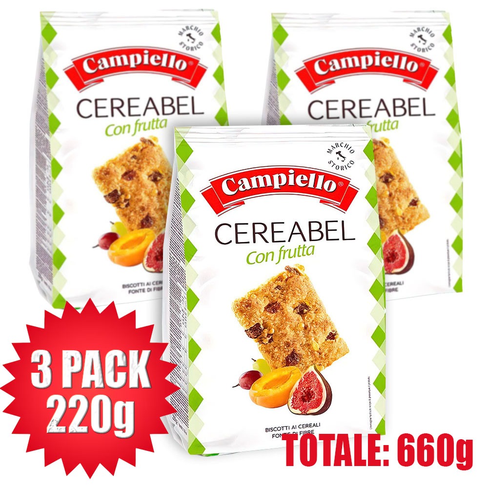 Biscotti ai Cereali con Frutta – Uva, Fichi e Albicocche – Ricchi di Fibre e Proteine, Croccanti e Friabili – Perfetti per Colazione e Pausa Golosa