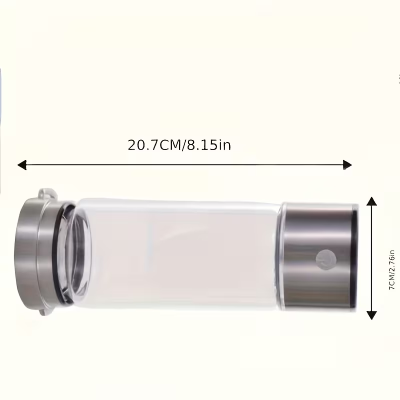 Borraccia Elettrolisi Acqua Idrogenata – Generatore H2 con Tecnologia SPE/PEM Brevettata, Alta Concentrazione 1000-1500 ppb in 3 Minuti, Batteria 1500mAh, Acqua Alcalina pH Negativo – Antiossidante per Sonno e Benessere