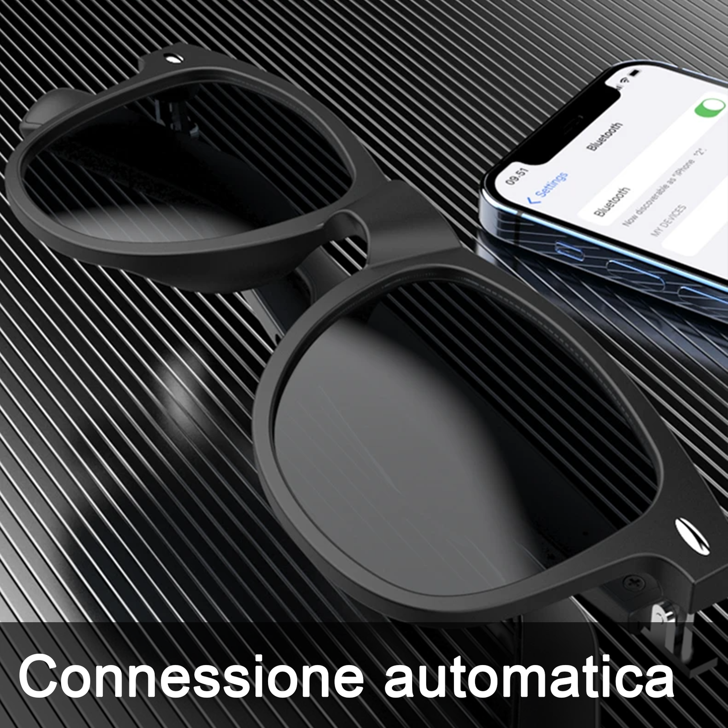 Occhiali Smart Bluetooth Ascolta Musica e Rispondi alle Chiamate con un Design Unico Touch Control